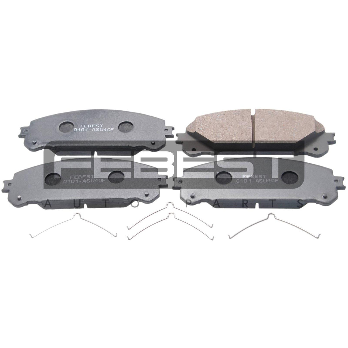 Pad kit, disc brake, front - kit - FEBEST