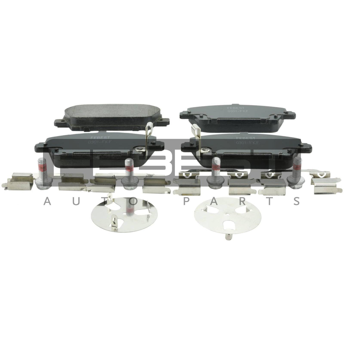 Pad kit, disc brake, front - kit - FEBEST