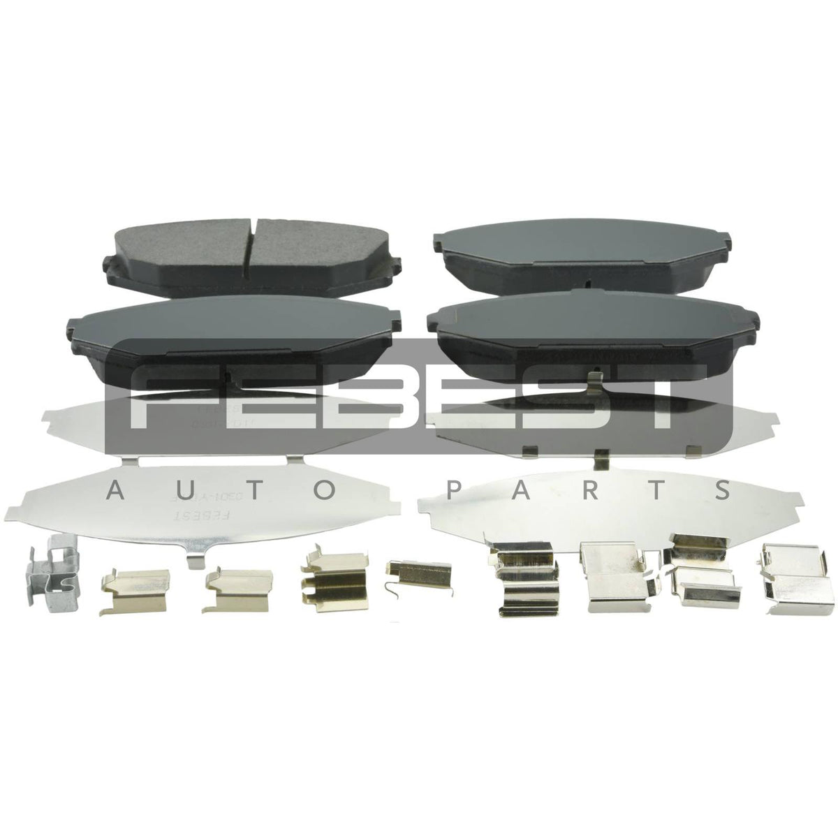 Pad kit, disc brake, front - kit - FEBEST
