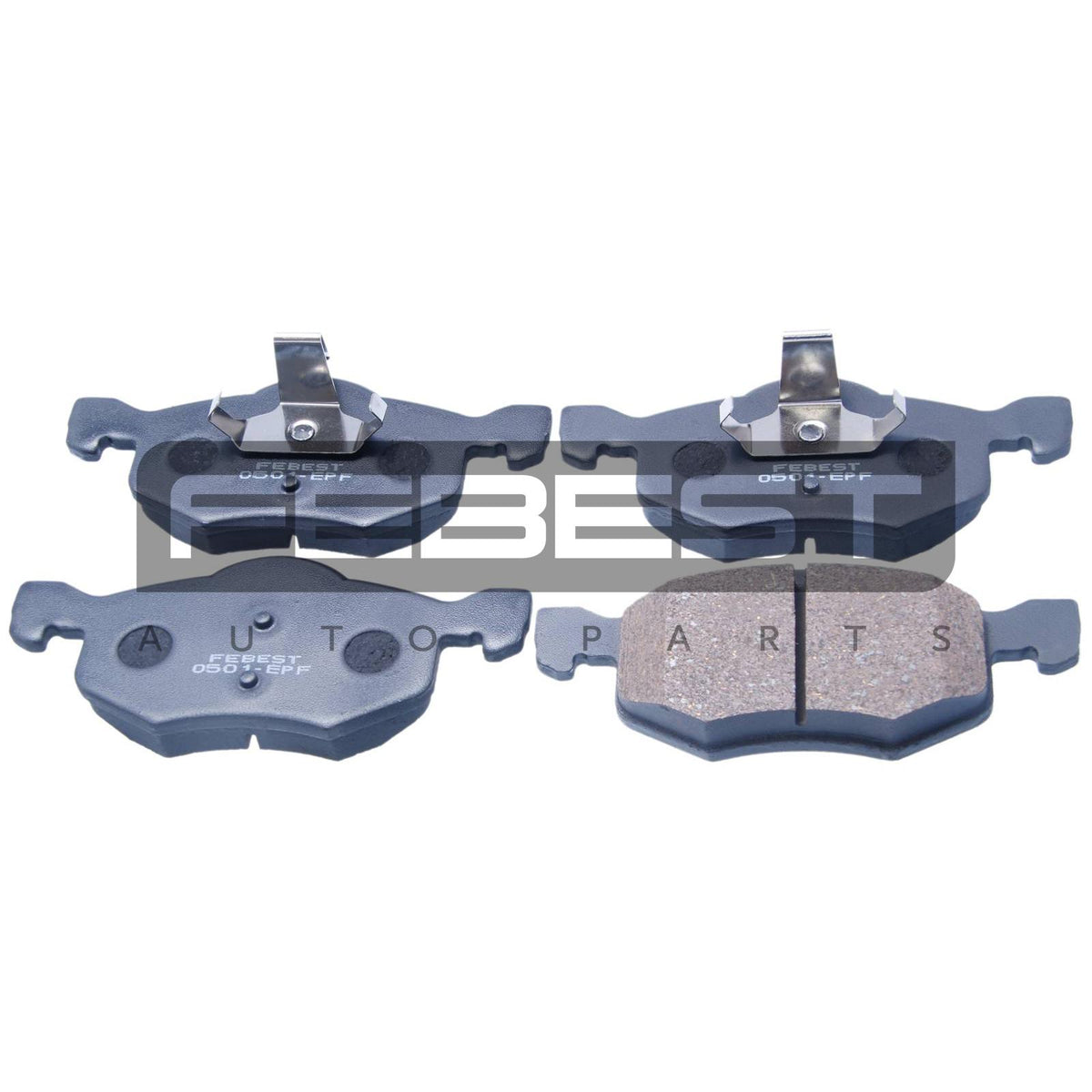 Pad kit, disc brake, front - FEBEST