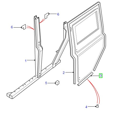 Seal rear door rh