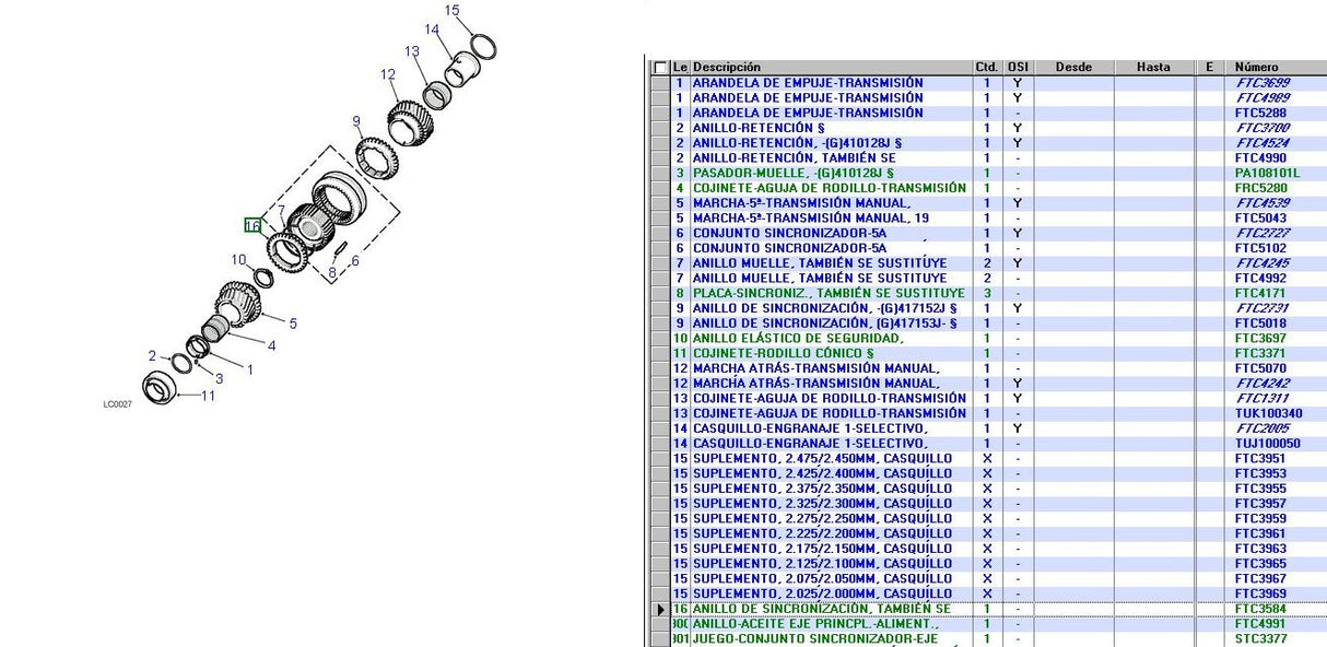 Baulk Ring Mainshaft - GENUINE LAND ROVER