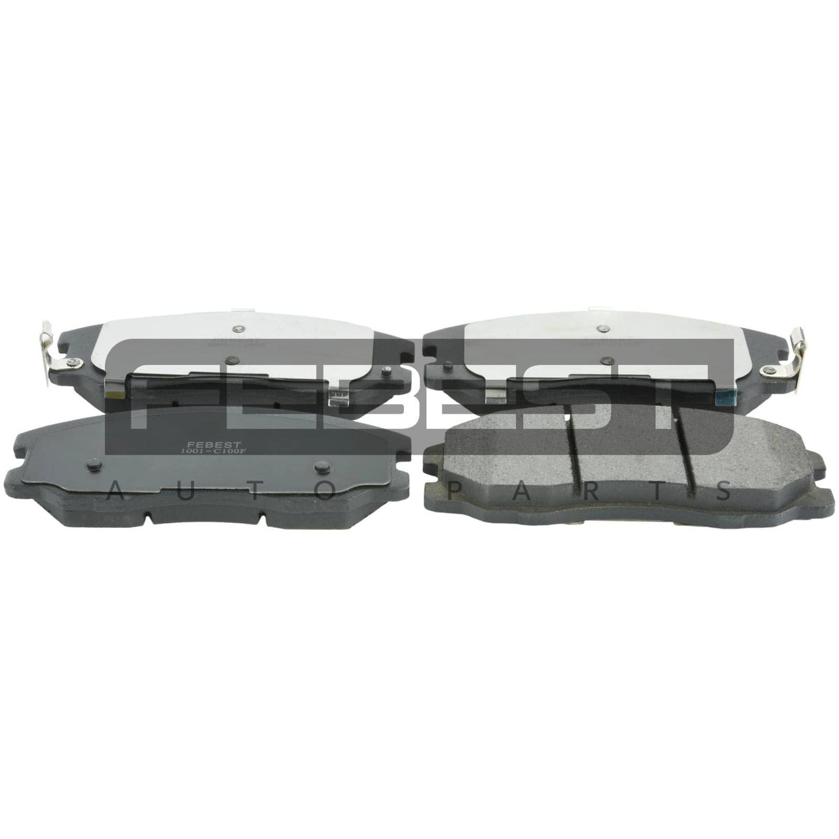 Pad kit, disc brake, front - kit - FEBEST