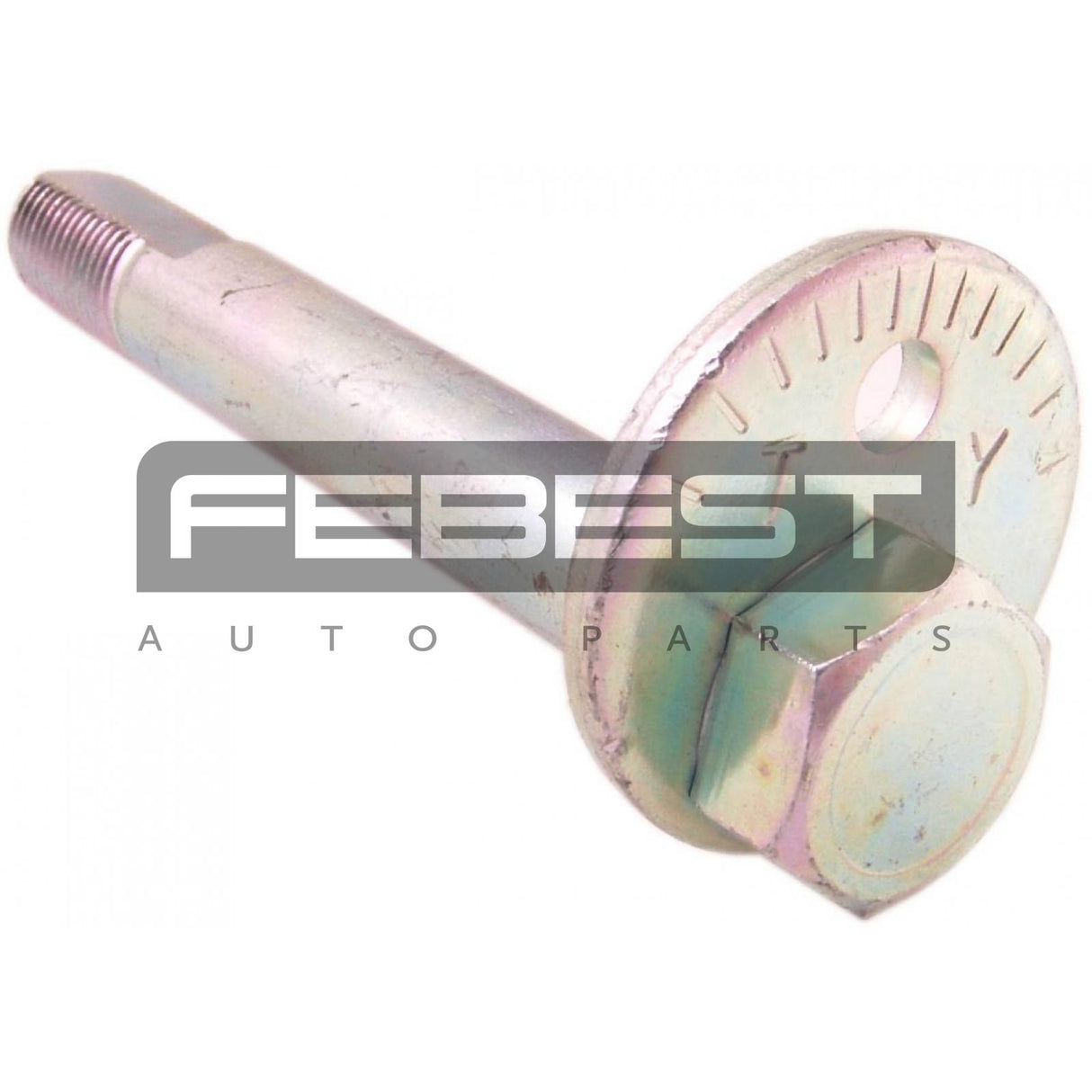 Camber adjusting eccentric bolt