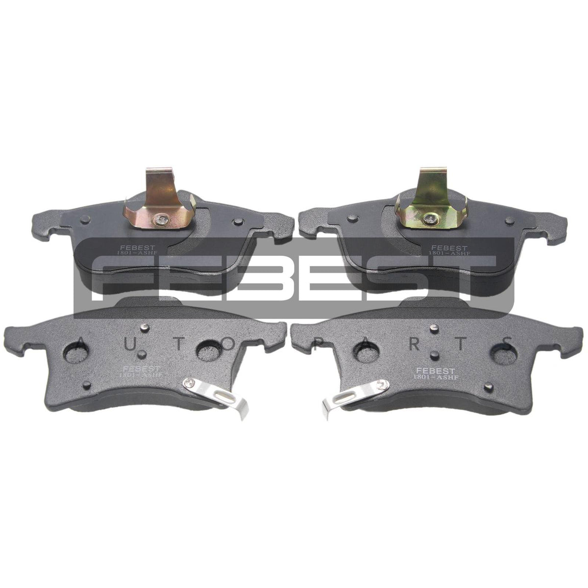 Pad kit, disc brake, front - FEBEST