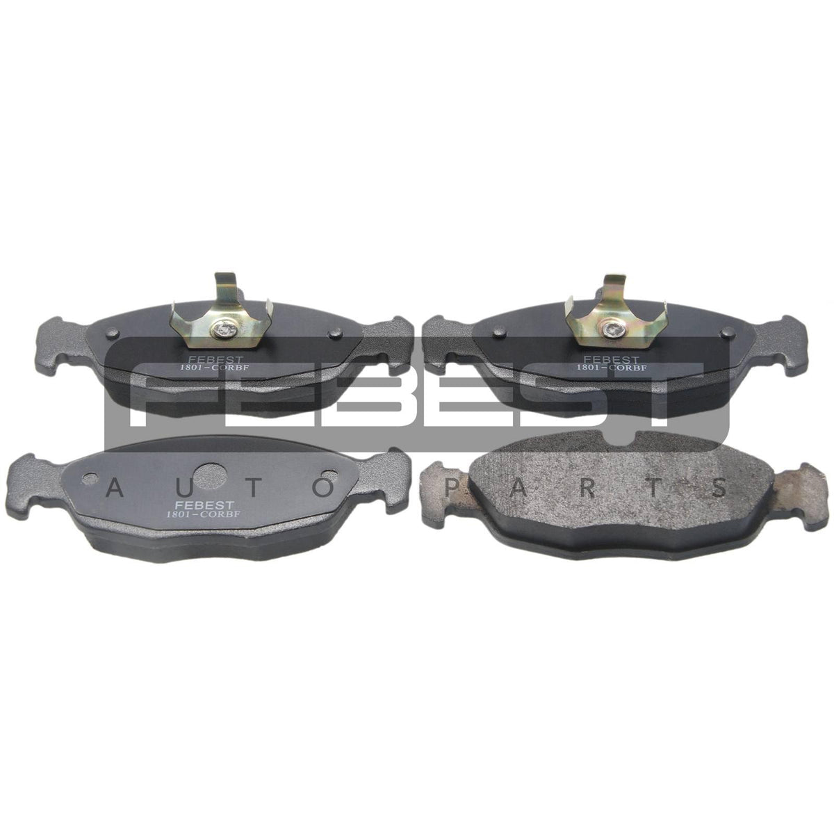 Pad kit, disc brake, front - FEBEST
