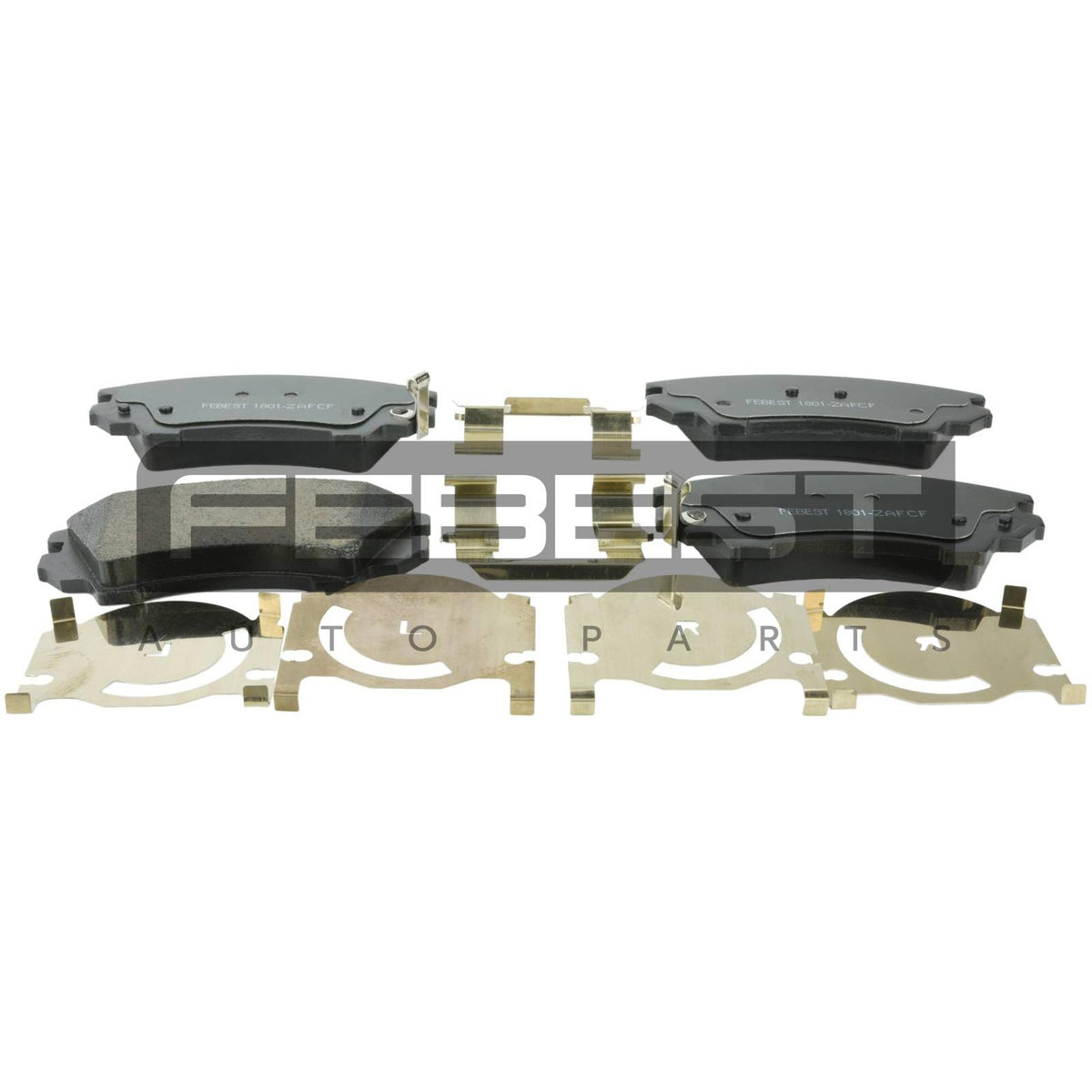 Pad kit, disc brake, front - kit - FEBEST