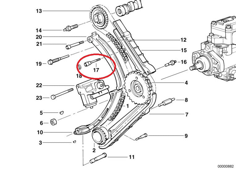 Timing Chain Rail Pin