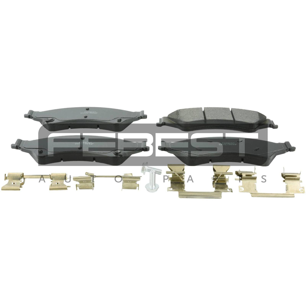 Pad kit, disc brake, front - kit - FEBEST