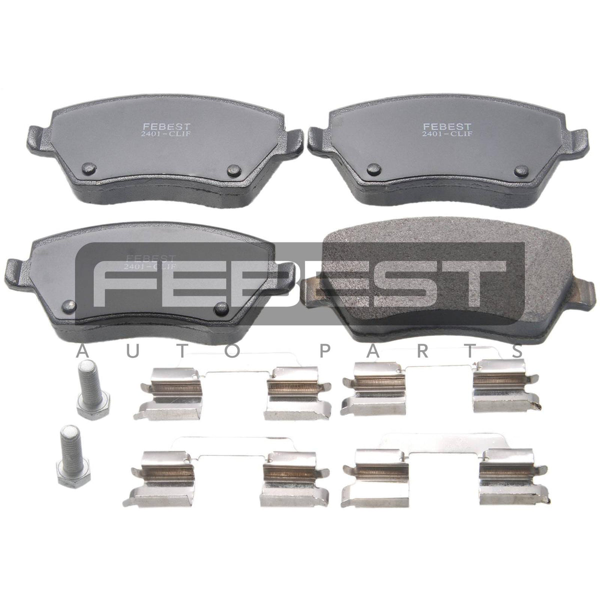 Pad kit, disc brake, front - kit - FEBEST