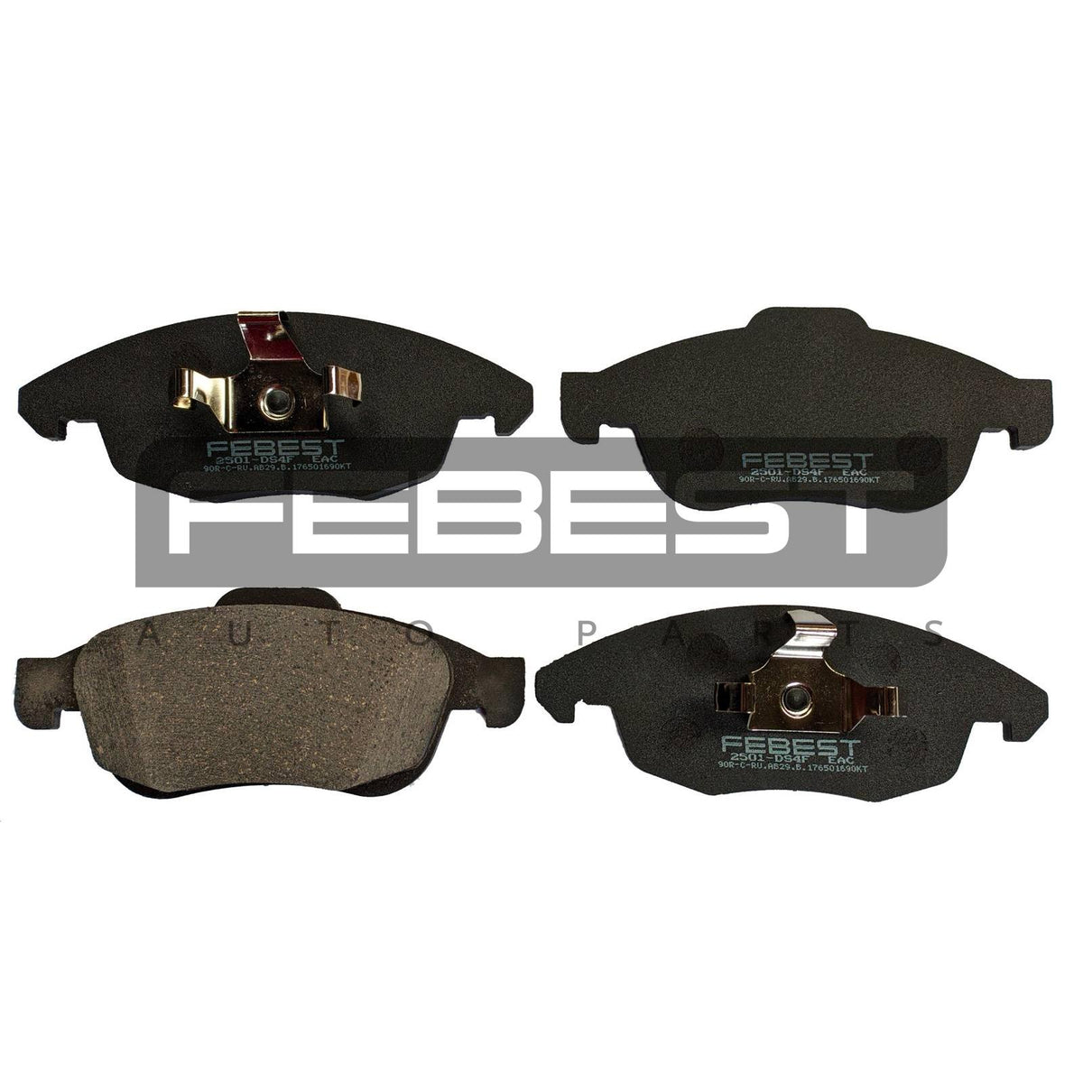 Pad kit, disc brake, front - FEBEST