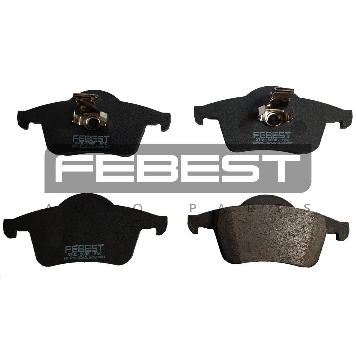 Pad kit, disc brake, rear - FEBEST