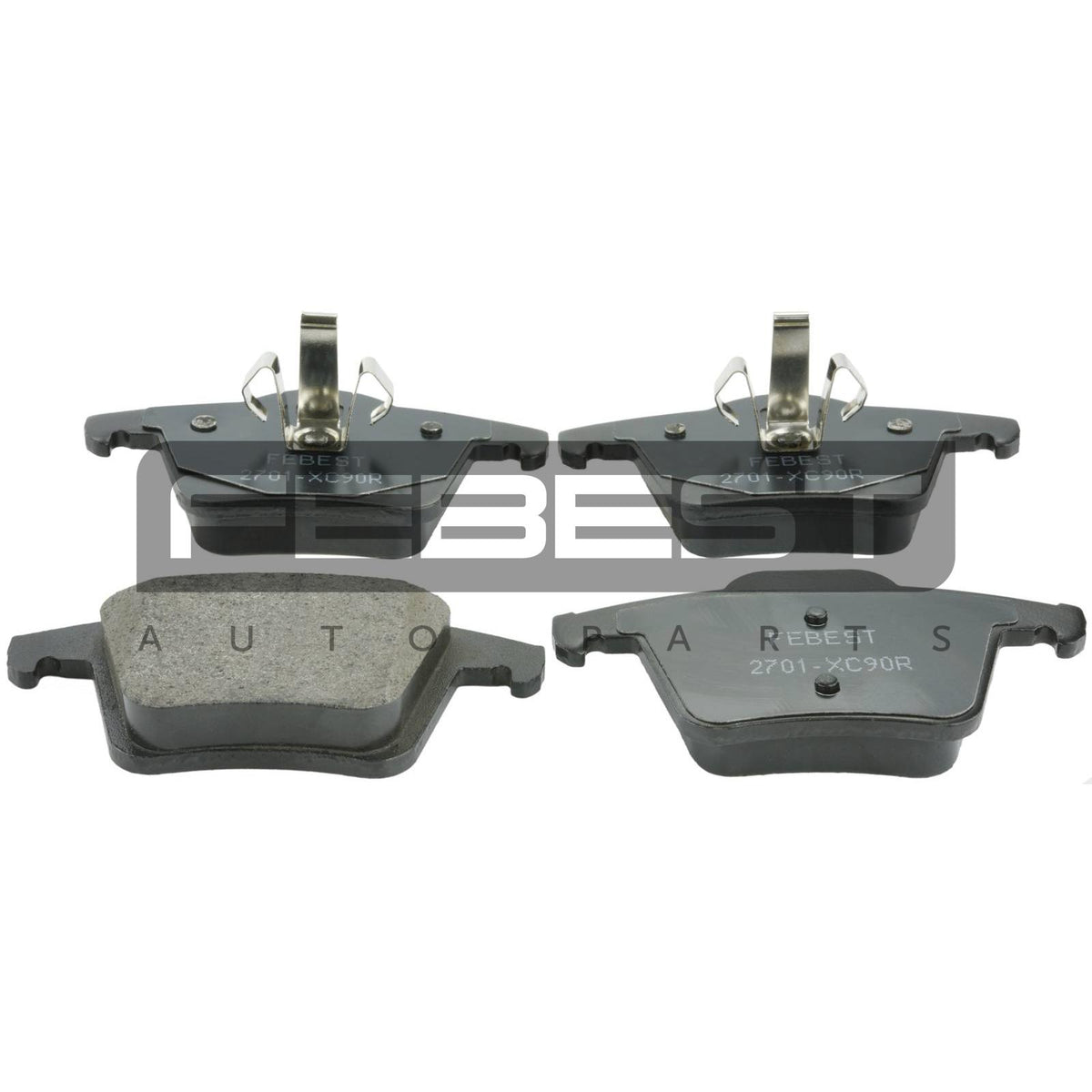 Pad kit, disc brake, rear - FEBEST