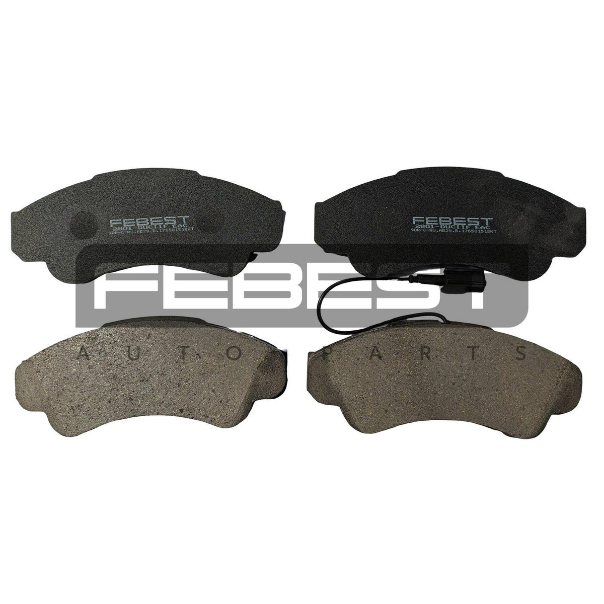 Pad kit, disc brake, front - FEBEST