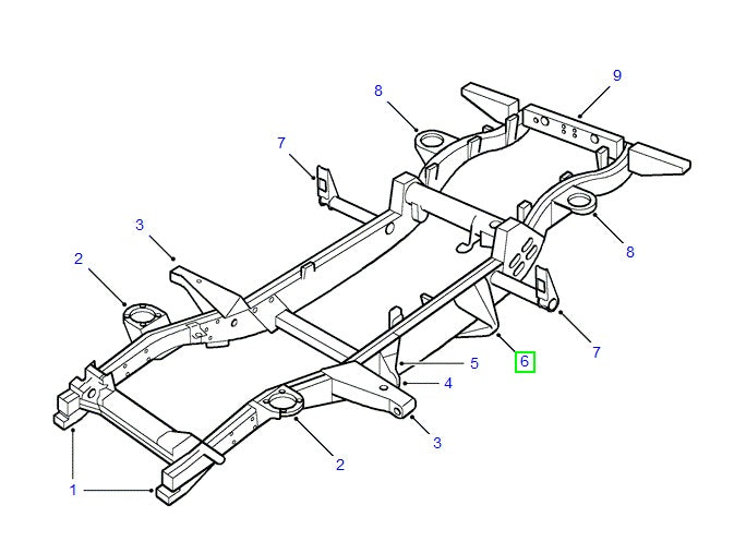 Rear Radius Arm chassis Bracket RH
