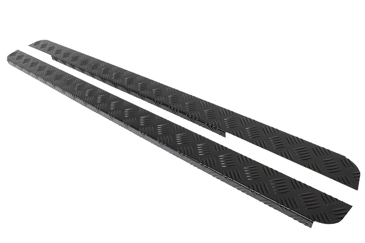 90 Chequered Sills Pair - Black - ALLMAKES 4X4