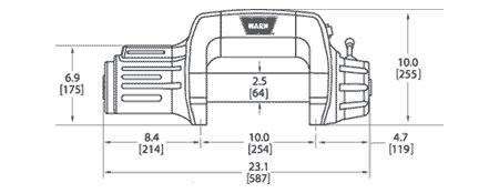 Winch Warn Mod. 9.5 CTI, 12v - Steel Cable