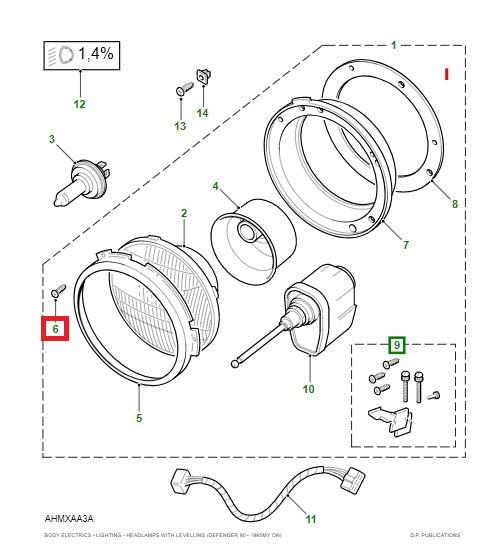Headlight Bezel Screw