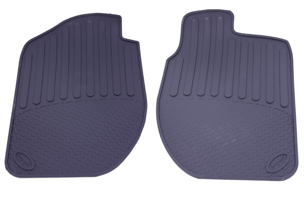 Rubber Floor Mats - Front - Pair - Black