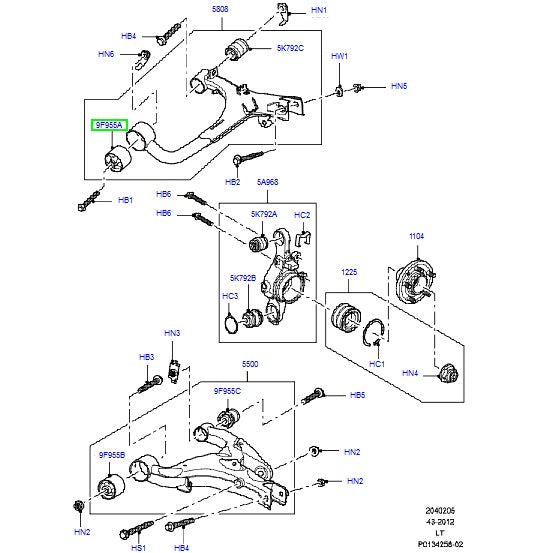 Upper Suspension Arm Front Bush - PROEVO+