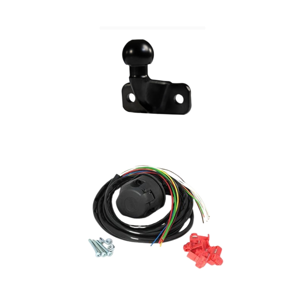 Tow ball - flange type - with 13 pin electrical kit - enganches aragón