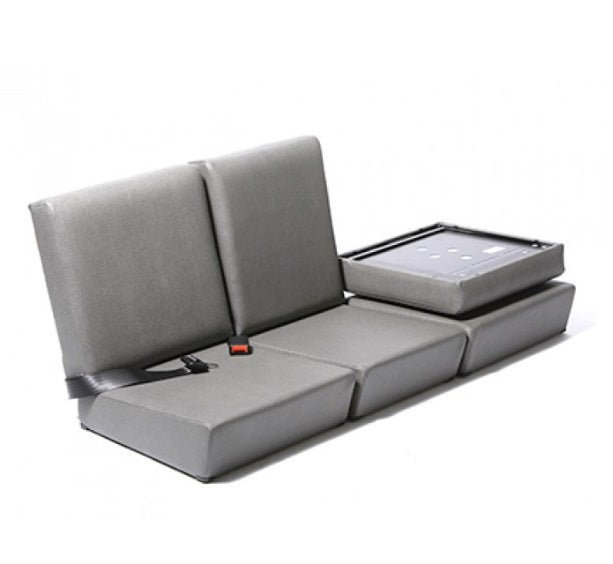 Complete Seat Set - Bolt Type Backrest Fixing - Grey - EXMOOR TRIM