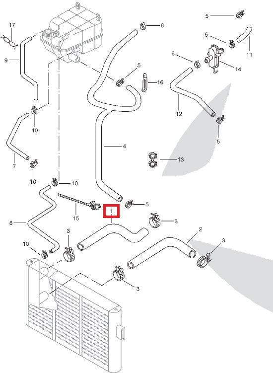 Upper Radiator Hose - Santana Anibal / PS-10 - SANTANA