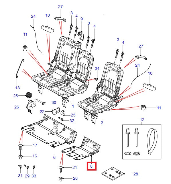 Under Seat Cover - Left Rear