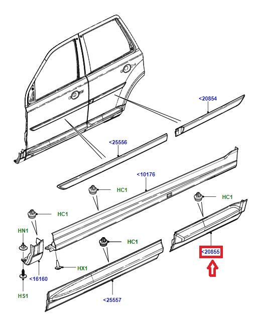 Exterior Door Trim - Right