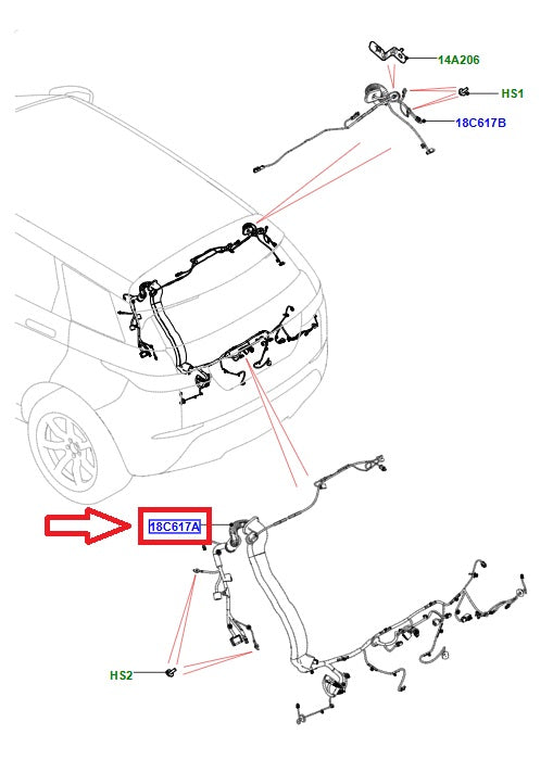 Gate Cable Set - ORIGINAL LAND ROVER