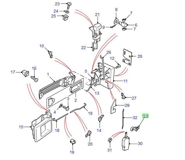 Connection Clip - Lock to Actuator - Pack of 10 units - GENUINE LAND ROVER