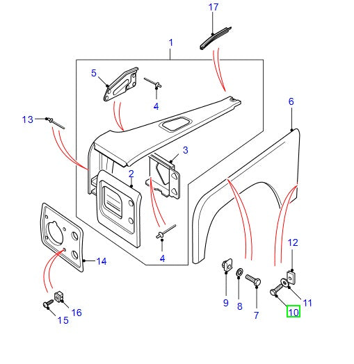 Front Wing Fixing Kit