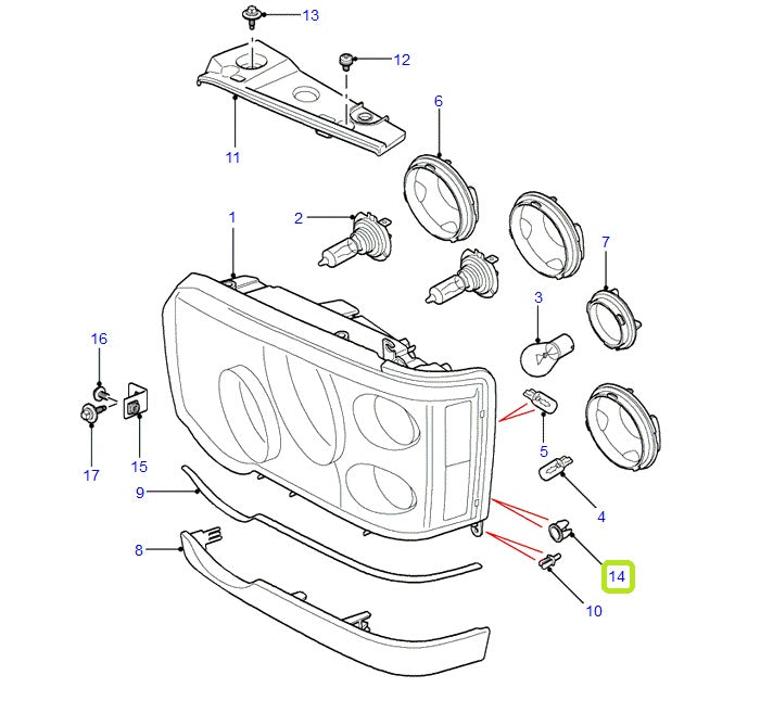Headlight Fixing Clip