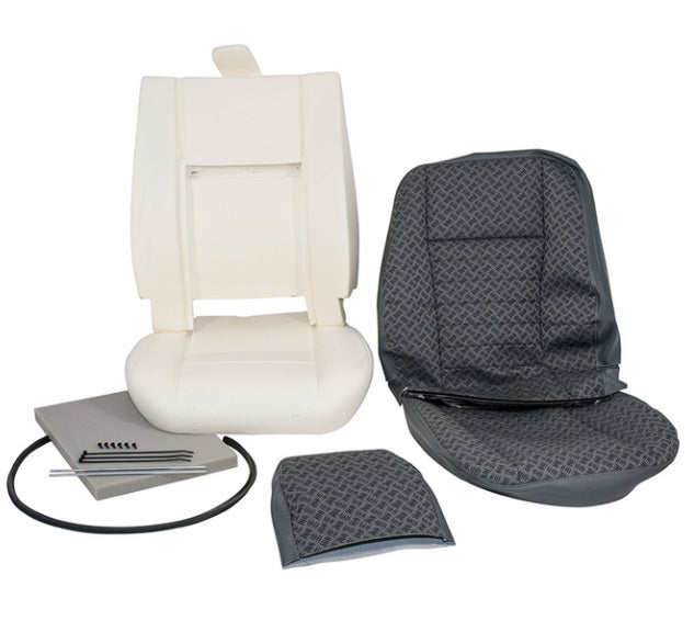 Front Outer Seat Re-trim Kit - Techno Cloth - Defender To 2007 - No Glue - ALLMAKES