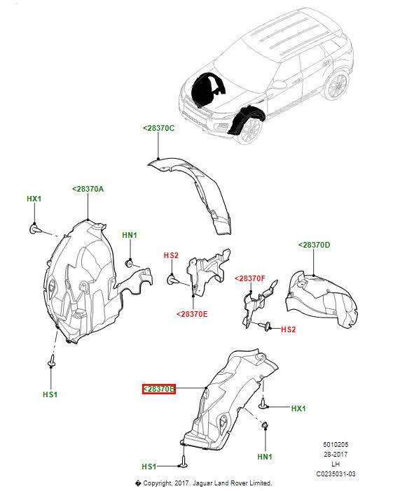 Wheel Arch - Left Front