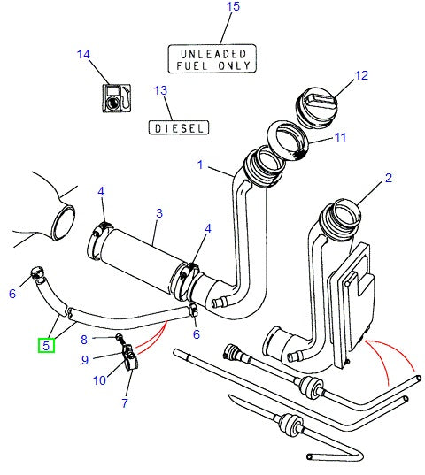 Tube - breather - d1 - rrc