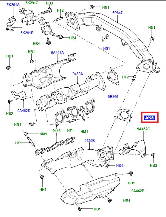 Gasket - exhaust manifold - GENUINE LAND ROVER