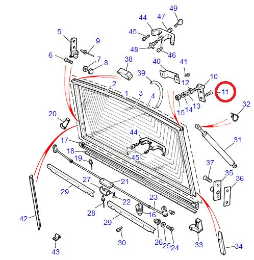 Rear Glass Screw (10 units)
