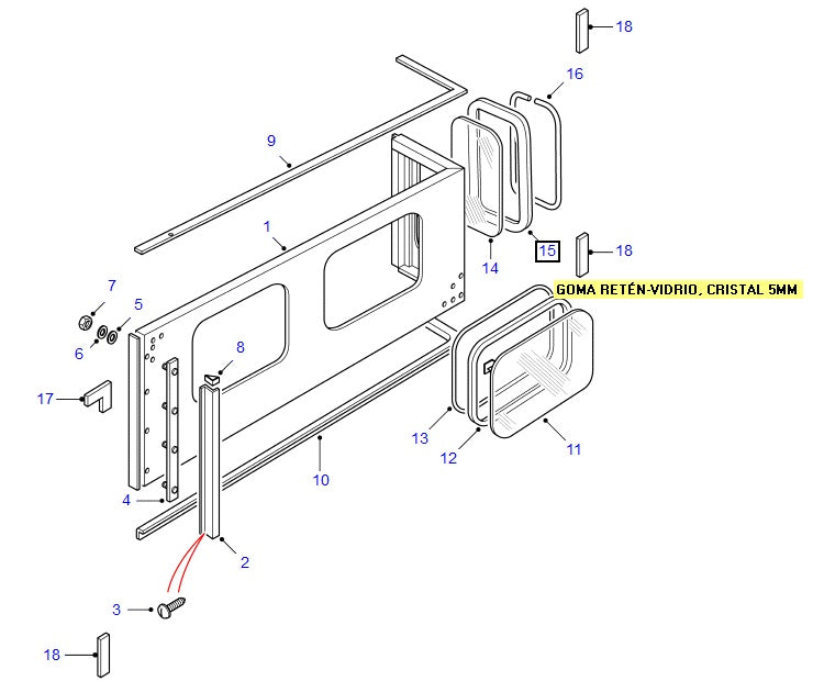 Seal Rear Quarter - 5mm.