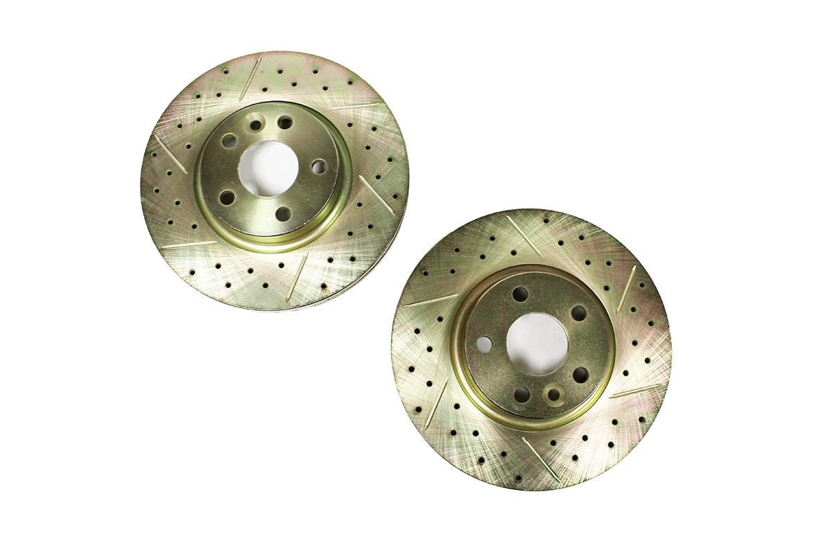 Ventilated Front Discs - Slotted and Drilled - Pair