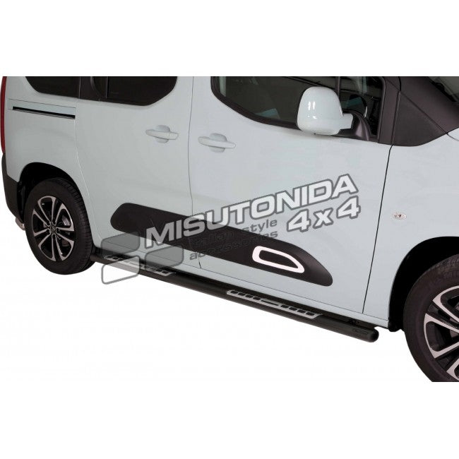 Stainless Steel Side Steps - Oval Section - With Foot Pegs - DSP Type - MISUTONIDA 4x4 (ITALIAN STYLE ACCESORIES)