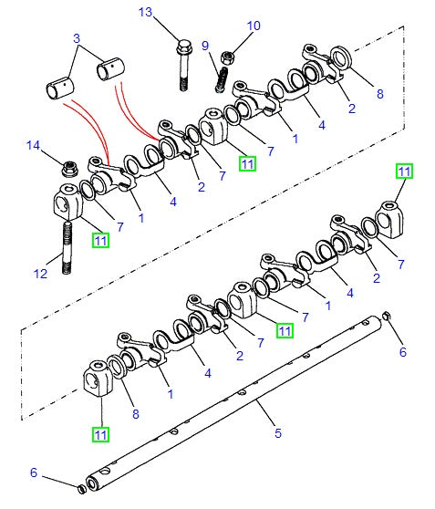Clamp Rocker Shaft