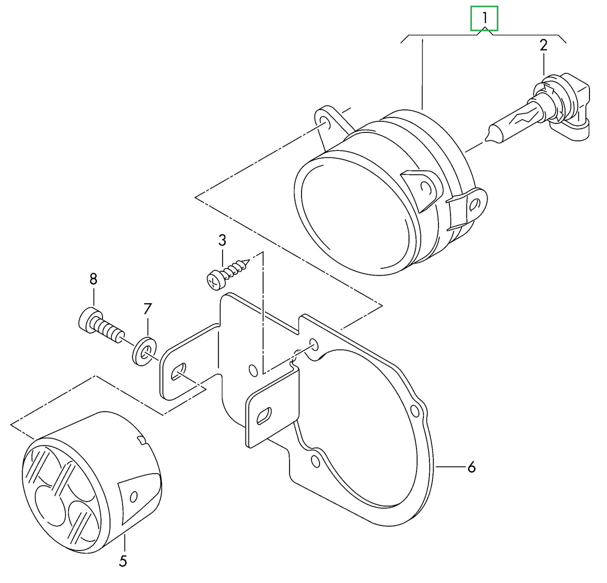Faro antiniebla halógeno