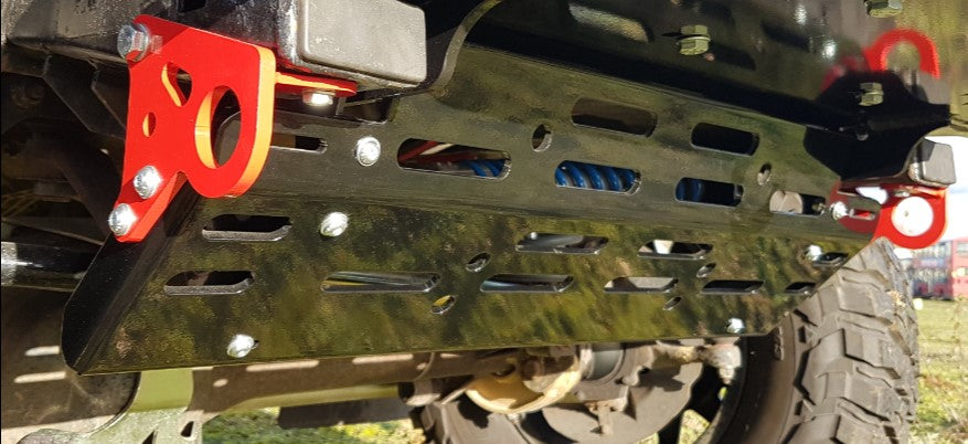 Black alloy skeleton steering guard rhd & lhd def 83-2016