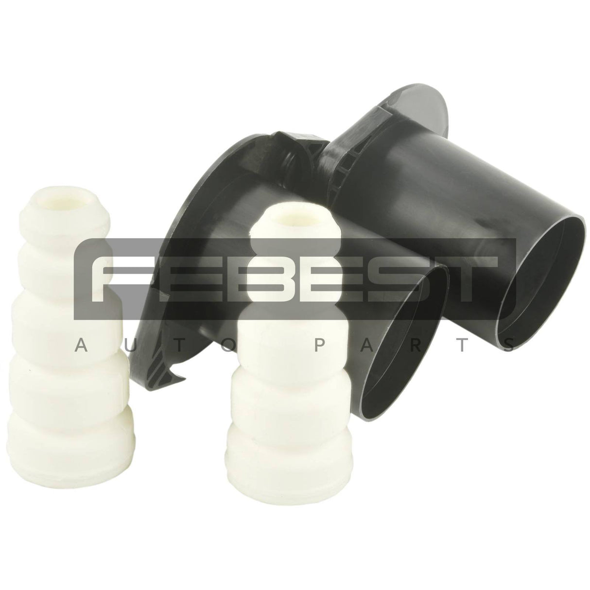 Boot with jounce bumper rear shock absorber kit
