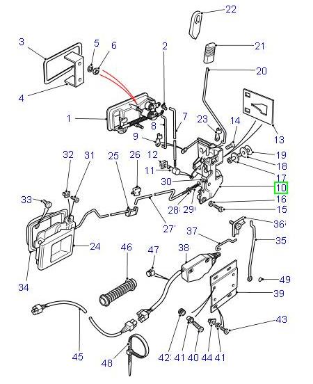 Latch assy front rh