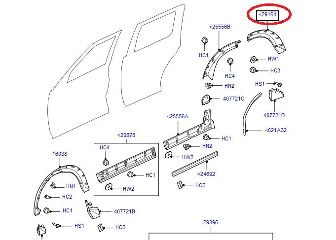 Right Rear Molding - EUROSPARE