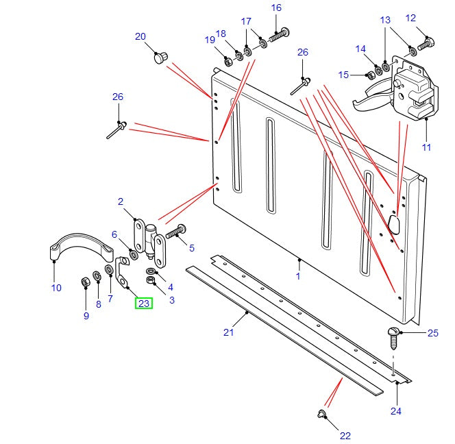 Hook - tie down