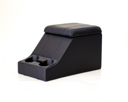Premium cubby box full black leather with black stitching