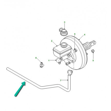 Brake Booster Tube to Brake Depressor